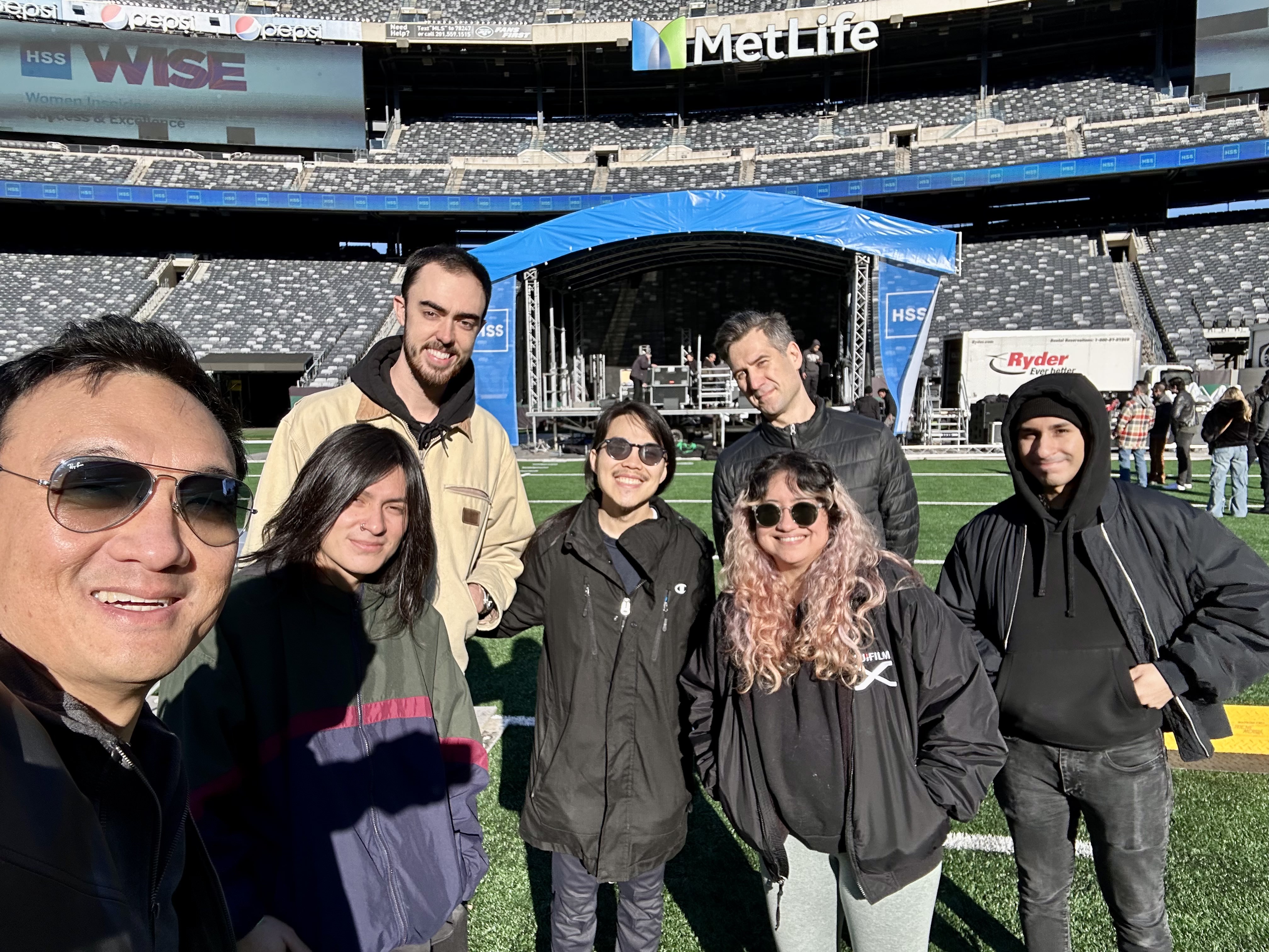 Brave Sound Productions crew at MetLife Stadium for HSS Family Day